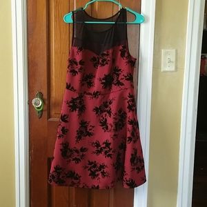 Trixxi Red Floral Dress 1x